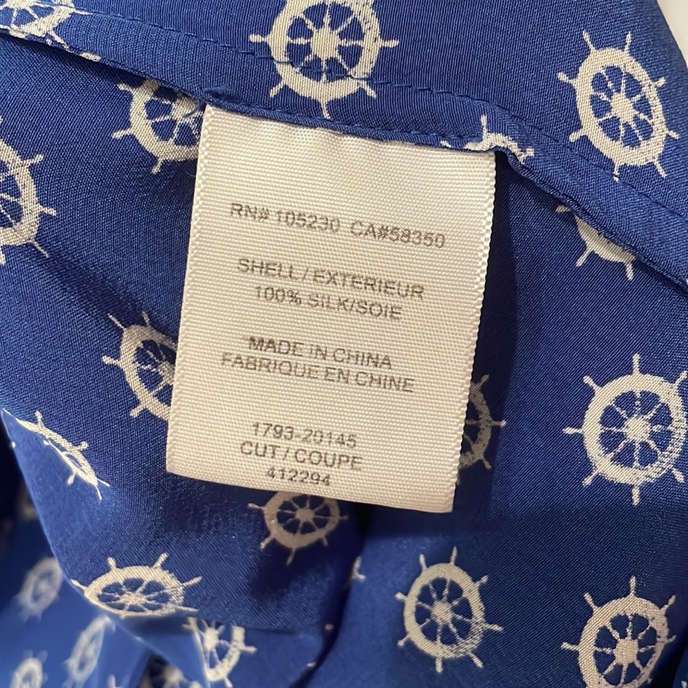 Joie Alicia Silk Nautical Racerback Tank Top - Picture 5 of 5